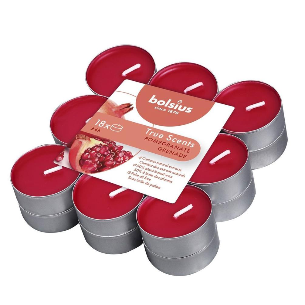 Bolsius Pomegranate 4 Hour Tealights (Pack of 18) £4.72